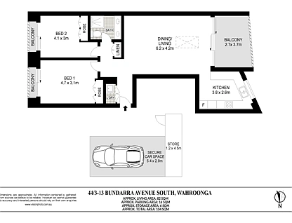 44/3-13 Bundarra Avenue South, Wahroonga, Upper North Shore, 2 chambres, 1 salles de bain, Apartment