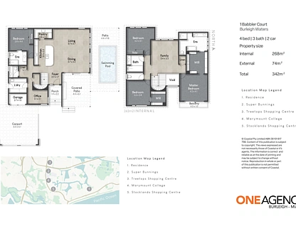 1 Babbler Court, Burleigh Waters, Gold Coast, 4部屋, 3バスルーム, House