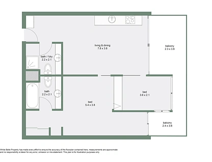 4404/2-22 Veivers Road, Palm Cove, Cairns, 2 rūma, 2 rūma horoi, Apartment