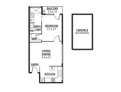7/267 Ascot Vale Road, Moonee Ponds, North Melbourne, 1 Schlafzimmer, 1 Badezimmer, Apartment