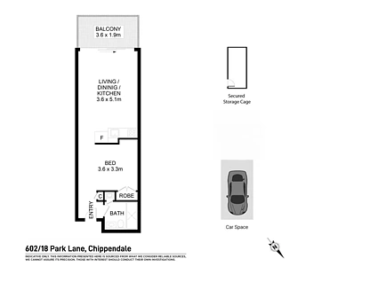 602/18 Park Lane, Chippendale, Sydney CBD, 1 ห้องนอน, 1 ห้องน้ำ, Apartment