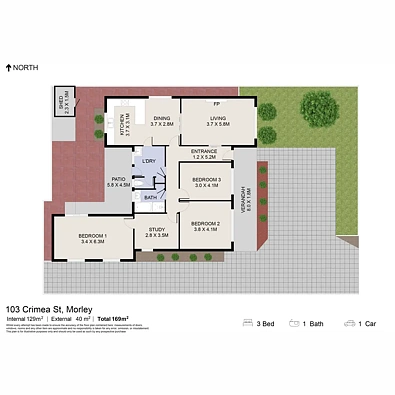 103 Crimea Street, Morley, WA 6062, 3 Bedrooms, 1 Bathrooms, House