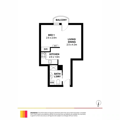 107/255 Hindley Street, Adelaide, SA 5000, 1房, 1浴, Apartment