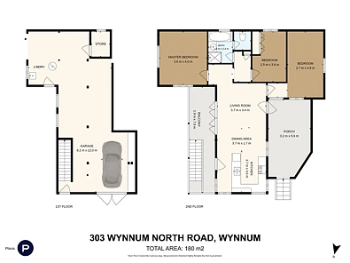 फ्लोर प्लान - 303 Wynnum North Road, Wynnum, QLD 4178