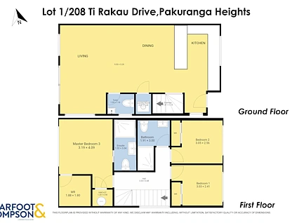 Lot 1/208 Ti Rakau Drive, Pakuranga Heights, Manukau City, 3房, 2浴, 城市屋