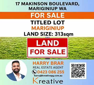 Mariginiup UNDER OFFER by Harry Brar- Build Your Dream Home in the heart of Mariginiup