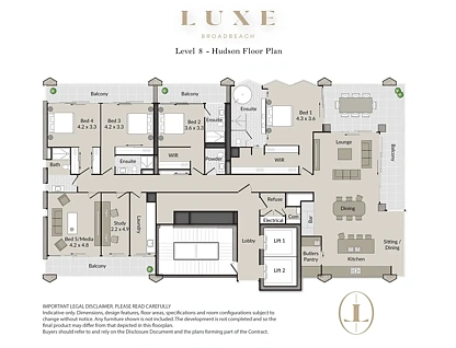 8/2 Charles Avenue, Broadbeach, QLD 4218, 5 침실, 4 욕실, Apartment