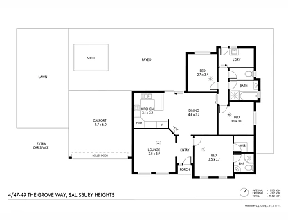 1/47-49 The Grove Way, Salisbury Heights, Northern Adelaide, 3 कमरे, 2 बाथरूम, House