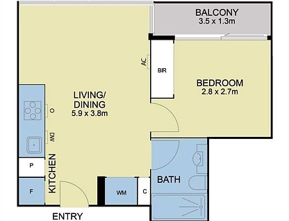2703/442 Elizabeth Street, Melbourne, Melbourne CBD, 1房, 1浴, Apartment