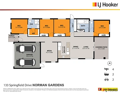 133 Springfield Drive, Norman Gardens, QLD 4701, 4 Bedrooms, 2 Bathrooms, House