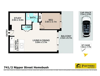 741/2 Nipper Street, Homebush, Inner West, 1 침실, 1 욕실, Apartment