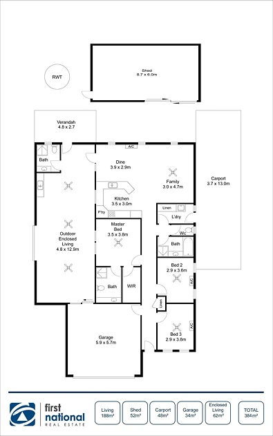 7 Keen Street, Moonta Bay, SA 5558, 3 slaapkamers, 3 badkamers, House