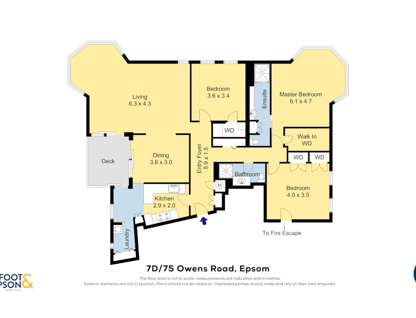 7D/75 Owens Road, Epsom, Auckland City, Auckland, 3部屋, 2バスルーム, Apartment