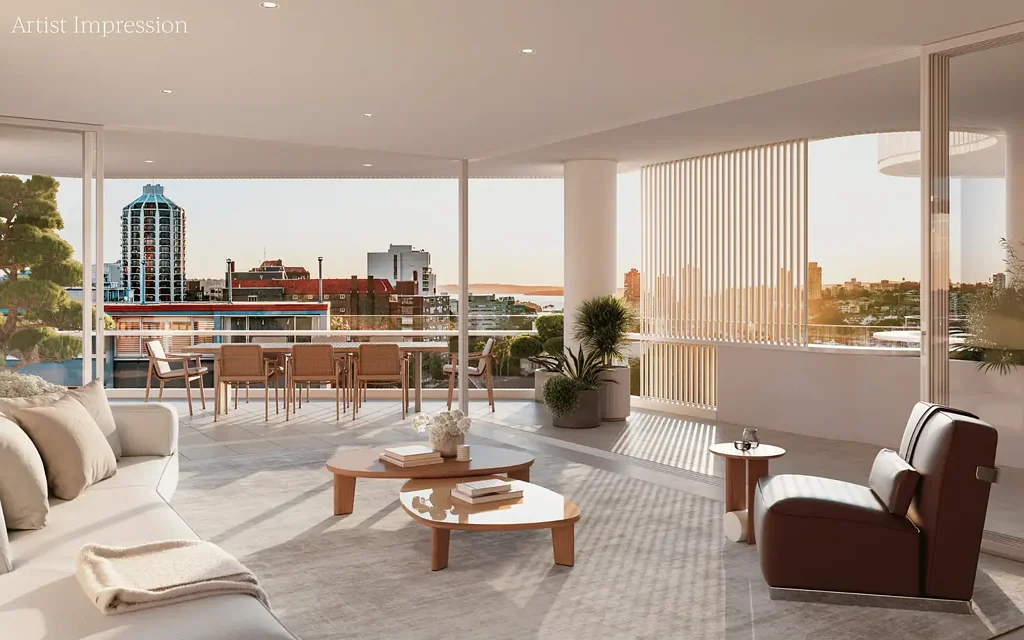 Rushcutters Bay 3 Slaapkamer Elevated Sub-Penthouse with Sweeping Rushcutters Bay & Harbour Views