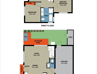 1/166 West Street, Hadfield, North Melbourne, 2房, 2浴, Townhouse