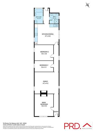 15 Porter Street, Bakery Hill, VIC 3350, 3 Bedrooms, 2 Bathrooms, House