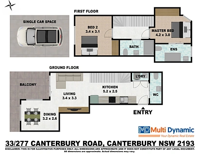 33/277-283 Canterbury Road, Canterbury, South Western Suburbs, 2 chambres, 2 salles de bain, Apartment