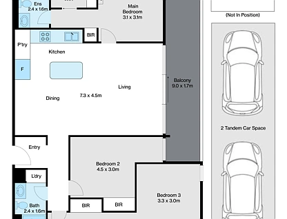 605/10 Station Street, Caulfield North, Inner East Melbourne, 3 ห้องนอน, 2 ห้องน้ำ, Apartment