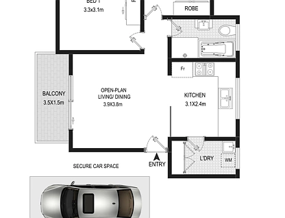 9/5 Preston Street, Jamisontown, Outer Western Sydney, 2 phòng ngủ, 1 phòng tắm, Apartment