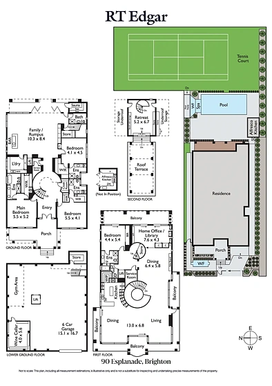 90 Esplanade, Brighton, VIC 3186, 4 chambres, 5 salles de bain, House