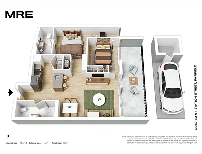 205/62-64 Station Street, Fairfield, North Melbourne, 2 Bedrooms, 2 Bathrooms, Apartment