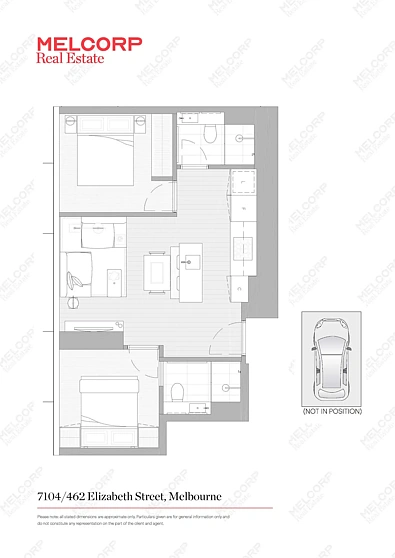 7104/462 Elizabeth Street, Melbourne, VIC 3000, 2 Bedrooms, 2 Bathrooms, Apartment