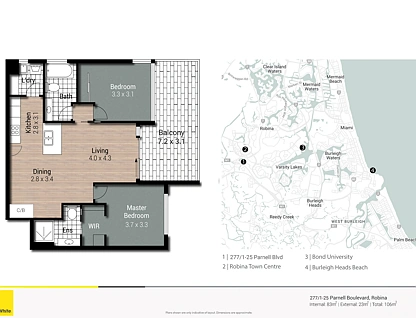 277/1 Parnell Boulevard, Robina, Gold Coast, 2 Kuwarto, 2 Banyo, Apartment