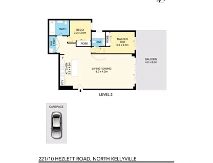 221/10 Hezlett Road, North Kellyville, Central Tablelands, 2 habitaciones, 2 baños, Apartment