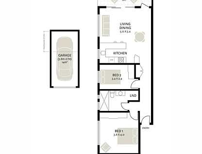 5/332 Victoria Place, Drummoyne, Inner West, 2房, 1浴, Apartment