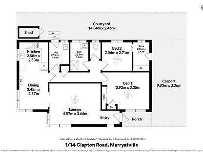 1/14 Clapton Road, Marryatville, Eastern Adelaide, 2 phòng ngủ, 1 phòng tắm, Unit