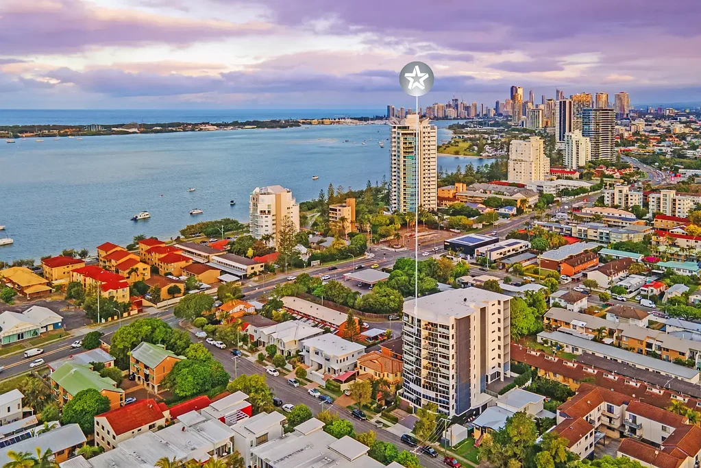 Labrador 2 Bedroom Elevated Broadwater Living in a Boutique Complex
