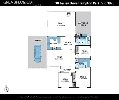 38 Lesley Drive, Hampton Park, VIC 3976, 3 slaapkamers, 1 badkamers, House