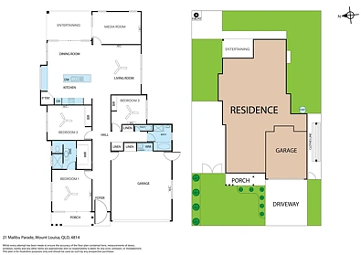 Floor plan - 21 Malibu Parade, Mount Louisa, QLD 4814