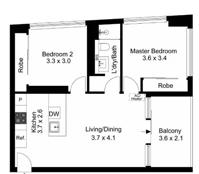 607/108 Haines Street, North Melbourne, VIC 3051, 2 Bedrooms, 1 Bathrooms, Apartment