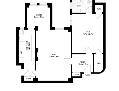 505/12 Macleay Street, Potts Point, Sydney CBD, 1 Bedrooms, 1 Bathrooms, Apartment