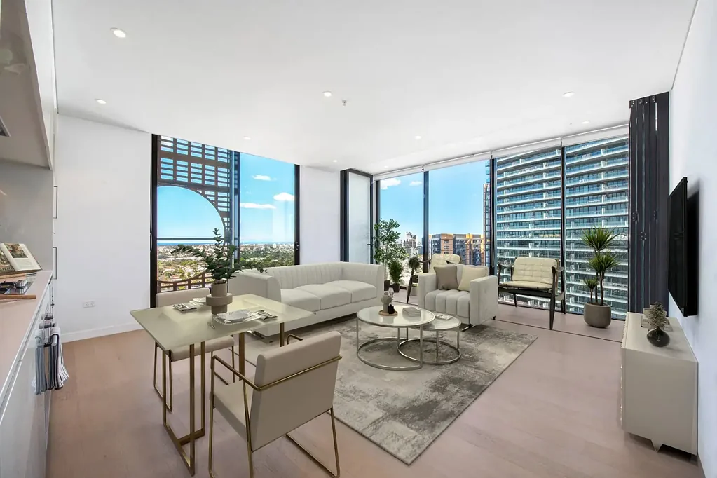 St Leonards 2침실 Elevated Two-Bedroom Residence with Sought-After Double Parking