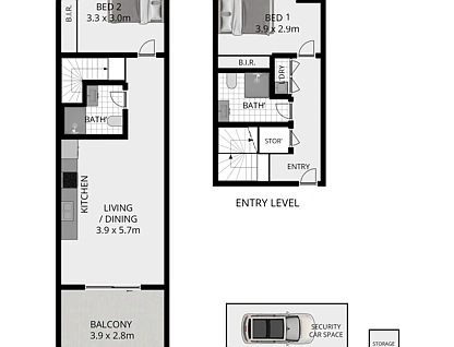 4/548 Pennant Hills Road, West Pennant Hills, The Hills, 2 غرف, 2 حمامات, Unit