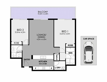 144/1-3 Beresford Road, Strathfield, Inner West, 2 ਕਮਰੇ, 2 ਬਾਥਰੂਮ, Apartment