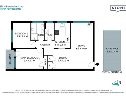 2/11 Isabella Street, North Parramatta, Parramatta (Northwest suburbs), 2房, 1浴, Apartment