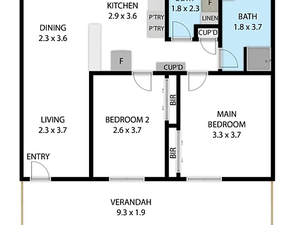 2/11 Clipper Street, Bongaree, QLD 4507, 2房, 1浴, Unit