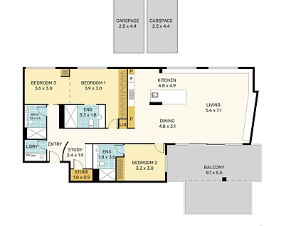 503/17 Honeysuckle Drive, Newcastle, Newcastle, 3 침실, 3 욕실, Apartment
