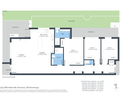 1/33 Westbrook Avenue, Wahroonga, Upper North Shore, 3 Bedrooms, 2 Bathrooms, Apartment