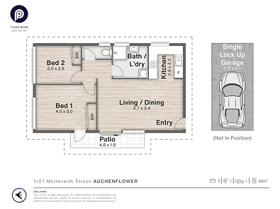 1/21 Mcilwraith Street, Auchenflower, QLD 4066, 2房, 1浴, Unit