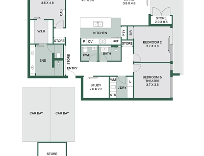 206/16 Tomlinson Boulevard, Floreat, Perth CBD, 3 침실, 2 욕실, Apartment