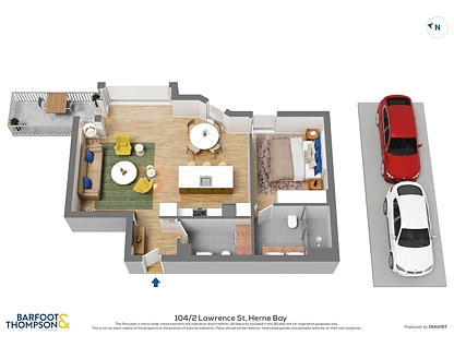 104/2 Lawrence Street, Herne Bay, Auckland City, 1房, 2浴, 公寓