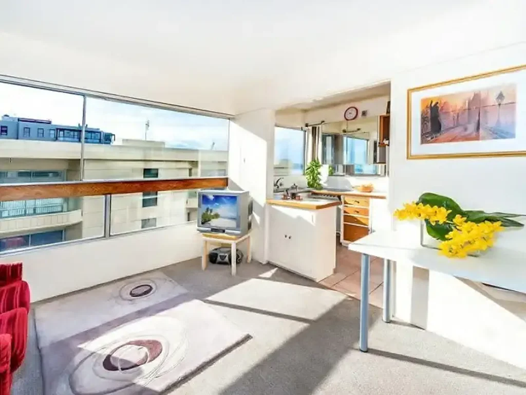 Sun filled studio with some water veiws