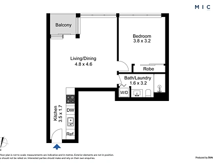 3012/601 Little Lonsdale Street, Melbourne, Melbourne CBD, 1 રૂમ, 1 બાથરૂમ, Apartment
