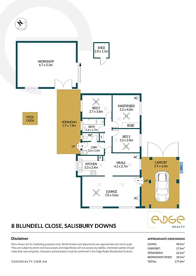 8 Blundell Close, Salisbury Downs, SA 5108, 3 Bedrooms, 1 Bathrooms, House