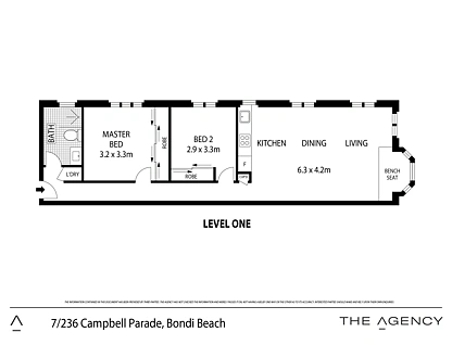 7/236 Campbell Parade, Bondi Beach, Eastern Suburbs, 2房, 1浴, Apartment