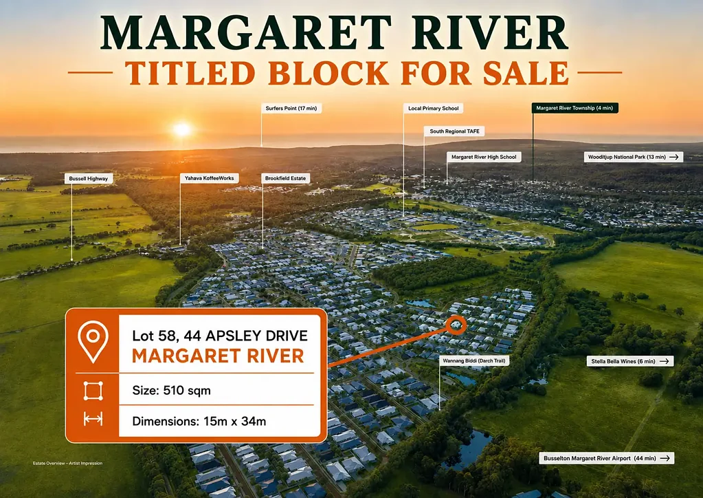 Margaret River Build Now in Margaret River - Premium 510m² Titled Block